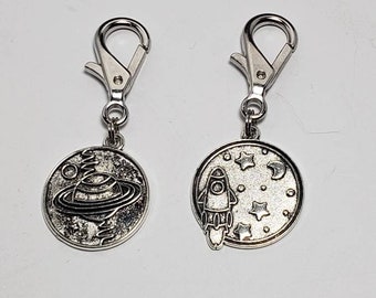 Outer Space Zipper Pull Charms