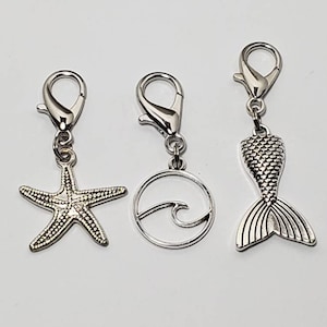 Ocean Life Zipper Pull Charms