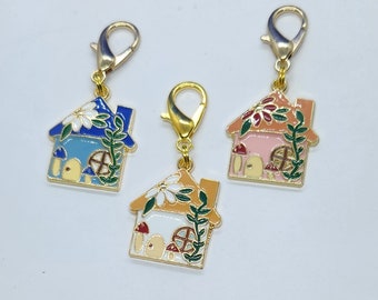 Cottage Zipper Pull Charms