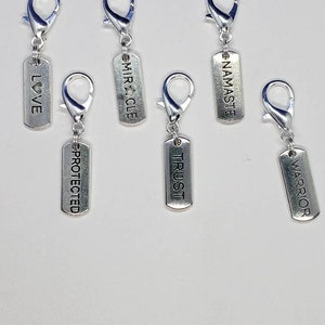 Inspiration Zipper Pull Charms