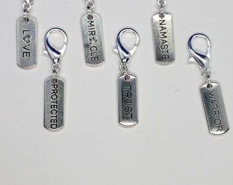 Inspiration Zipper Pull Charms