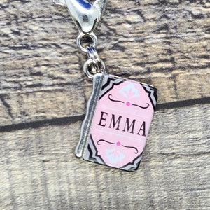 Metal Classic Book Zipper Pull Charms Emma