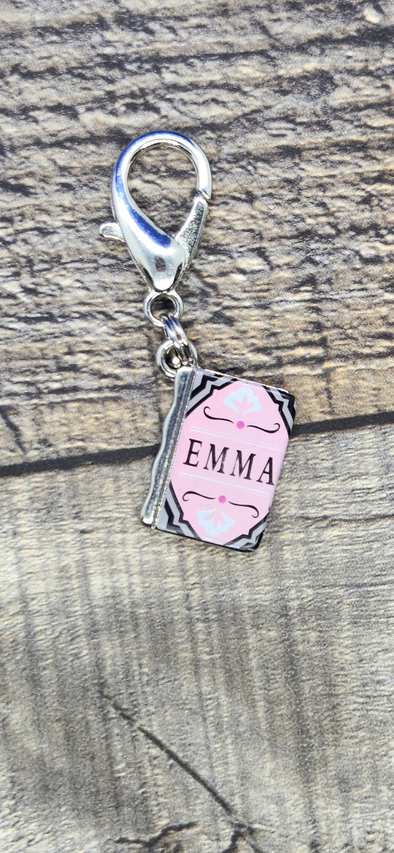 Metal Classic Book Zipper Pull Charms Emma