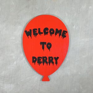 Welcome To Derry Red Balloon Cutout: IT Movie Decor