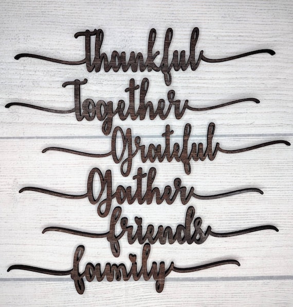 Thanksgiving Wood Place Cards: Holiday Table Decor