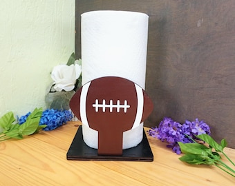 Laser Cut Wood Football Paper Towel Holder, Football Table Décor, Football Dining Décor
