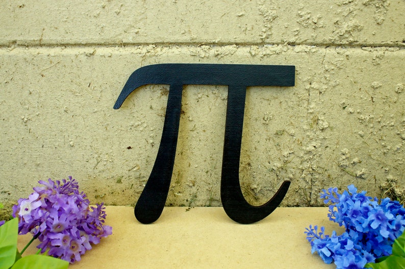 Mathematical Wooden Pi Symbol Cutout Sign, Back to School Signs, Math ...