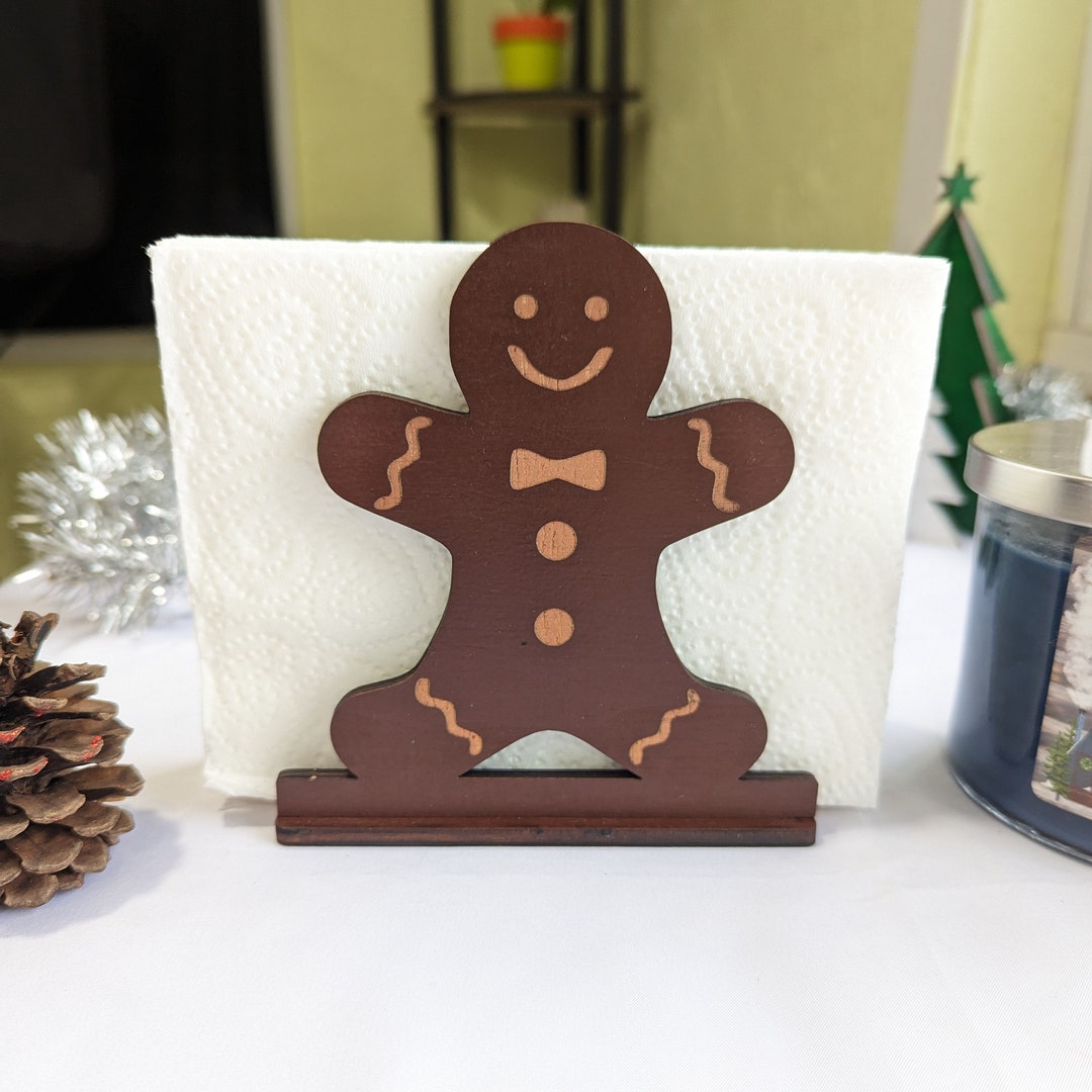 Gingerbread Napkin Holder, Holiday Napkin Holder, Christmas Napkin
