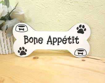 Bone Appetit Wooden Engraved Dog Bone Cutout