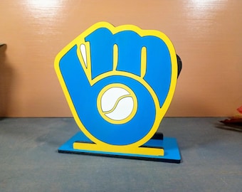 Milwaukee Brewers Themed Napkin Holder, Baseball Napkin Holder, Baseball Table Décor, Baseball Party Décor