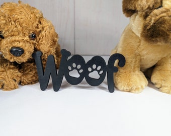Cute Dog Word Cutouts, Cute Dog Signs, Dog Wall Décor, Wooden Dog Signs, Woof, Bark, Treats, Love, 3D Dog Word Cutouts, Dog Station Signs