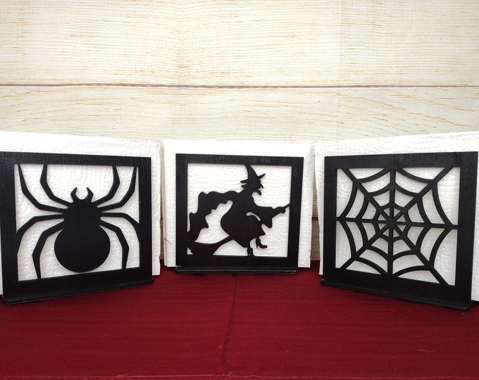 Coffin Napkin Holder Handmade Vampire Goth Halloween Table Décor New