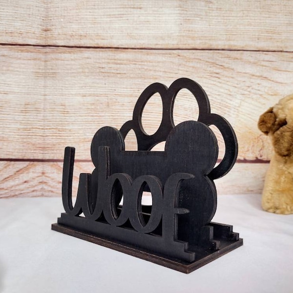 Dog Themed Mail Holder, Mail Sorter, Dog Office Décor, Cute Dog Stuff, Wood Mail Holder, Office Décor, Desk Décor, Dog Bone, Paw Print, Woof