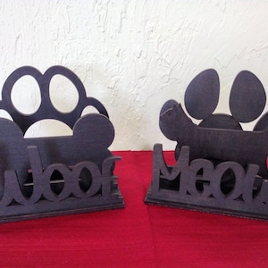 Dog or Cat Themed Mail Holder, Mail Sorter, Pet Office Décor, Cute Pet Stuff, Wood Mail Holder, Office Décor, Desk Décor, Meow, Woof