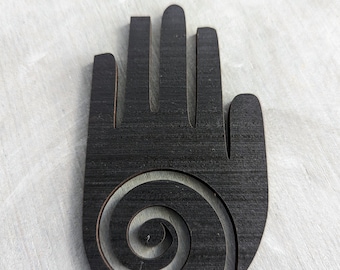 Hopi Hands Wood Cutout: Southwestern Tribal Wall Art
