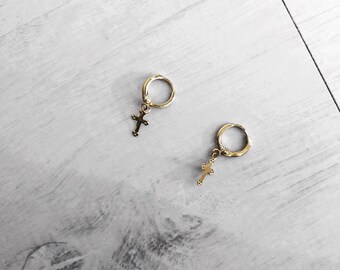 NOCH OORBELLEN - Kruis oorbellen Gouden Sieraden Kruis Dangle Oorbellen Cadeau voor vriend Gouden Kruis Oorbellen Boho Sieraden Dangle Oorbellen