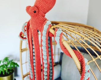 GIANT Crochet Octopus Plush, Sea Creature Toy, Made to Order