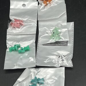 Set of 7 Animal Bite Stud Earrings Dino Shark Corgi Dog