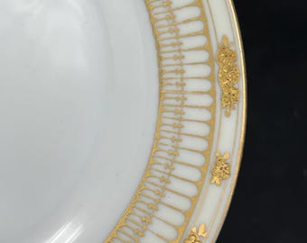Four Hand Painted Gold Gilded Nippon Salad Plates  7.5” Hard to Find