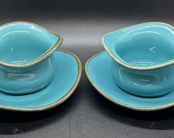Southern Living at Home Teal Tuscan Tidbit Bowl and Saucer or Saucer
