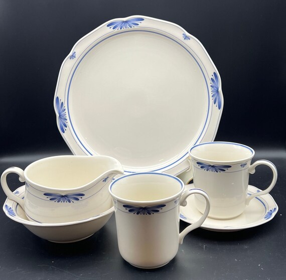 Noritake Dutch Tile Creamer, Plates, Mugs, Bowl - Etsy