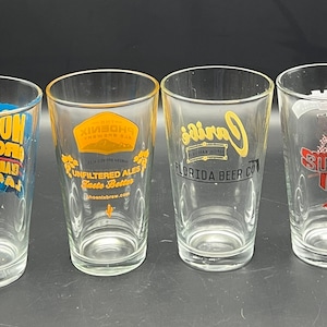 Brewery Craft Beer Pint Glasses - Your Choice - Victory Summer Love, Victory Home Grown, Phoenix Ale Brew, Florida Beer Co