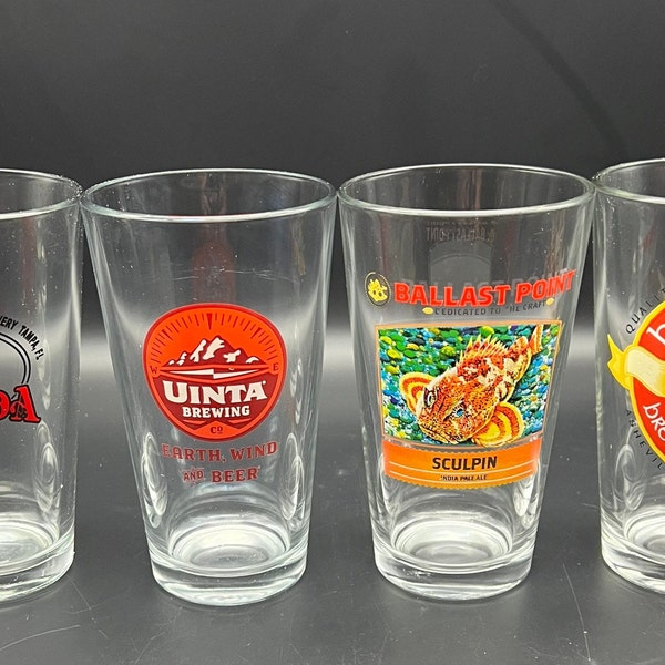 Vintage Beer Glasses Etsy
