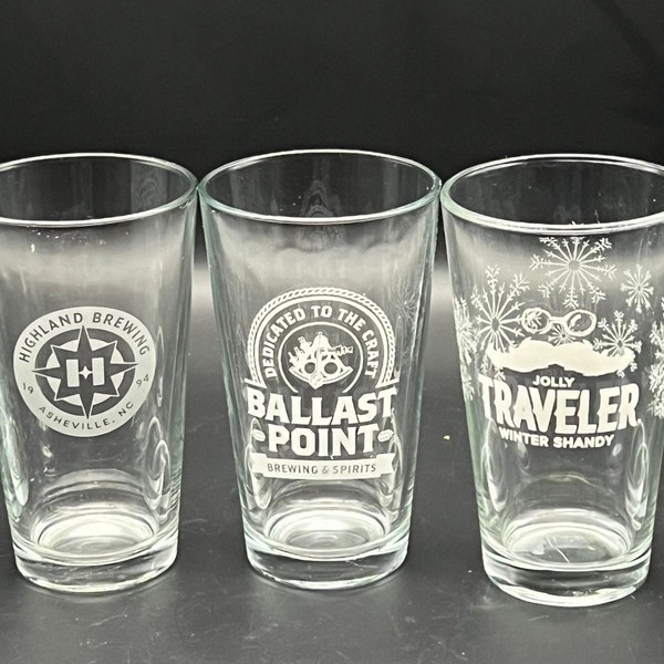 Vintage Beer Glasses Etsy
