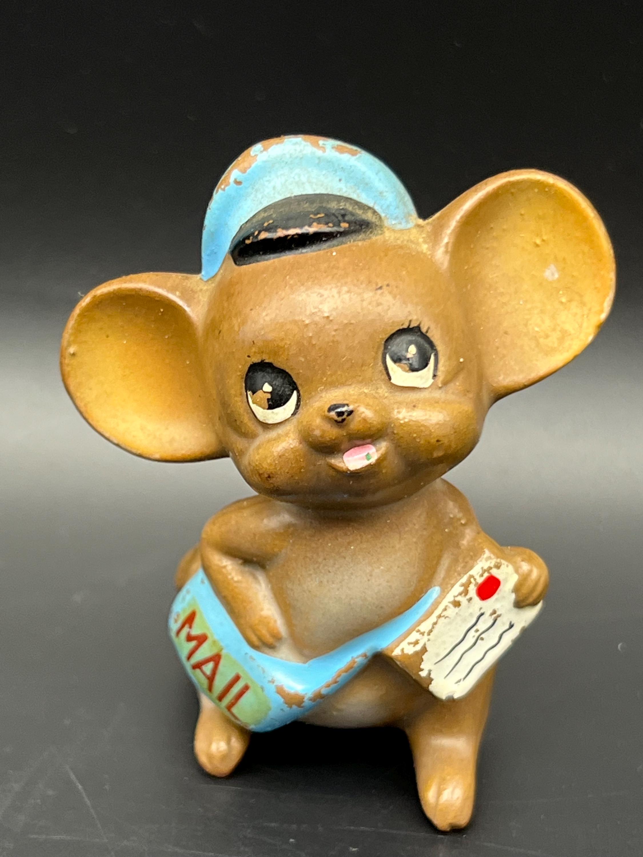 ビンテージ50s Japan 囚人　PRISOEER ミッドセンチュリー 人形 Mouse Village Josef Original POSTEE Postman Mailman Made in Japan