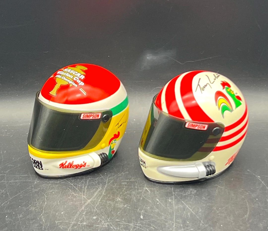 Two Terry Labonte Kellogg's Signature Edition NASCAR Mini Helmets ...