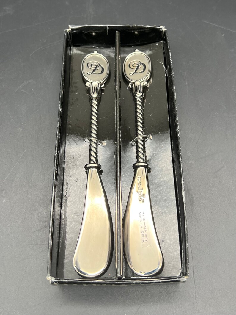 Mudpie Engraved Spreaders Appetizer Cheese Knives Monogrammed Etsy