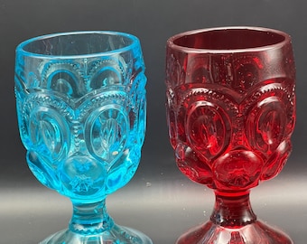 Moon & Star Ice Blue Glass 6” Goblets Wine Glass - Etsy