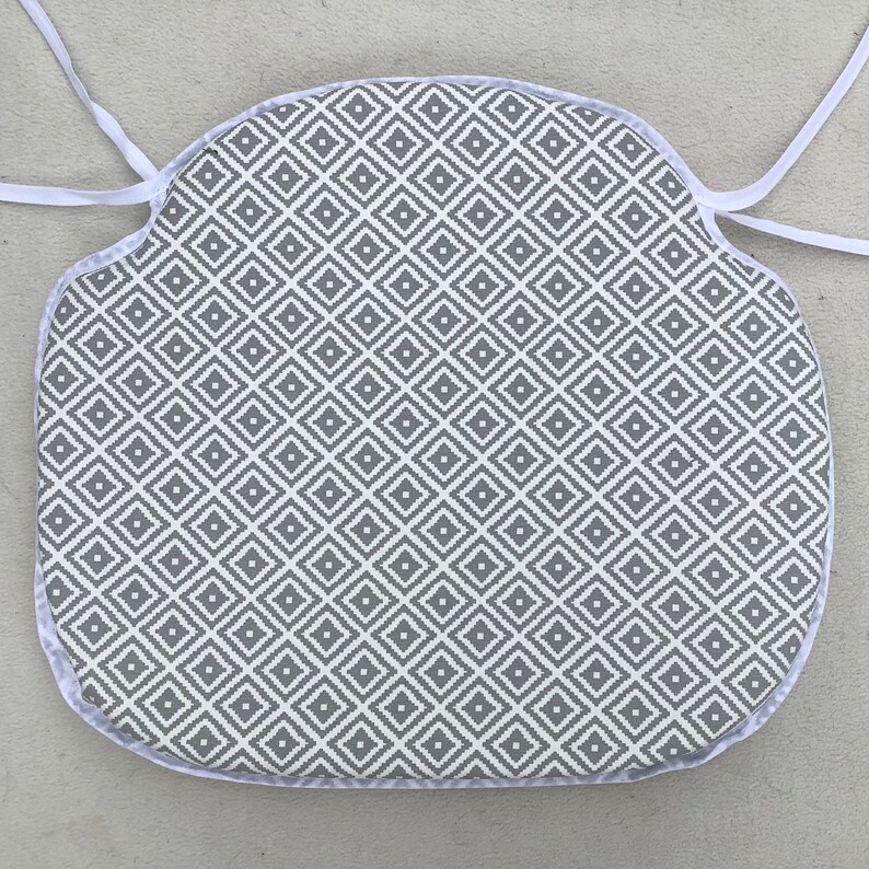 Light Grey kiki Smoke Spindle Back Shape Chair Seat Pads to Etsy UK