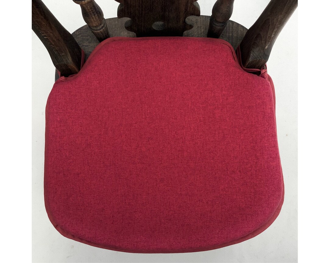 Smaller Spindle Back Shape highlander Crimson Chair Seat Pads 14 Wide X