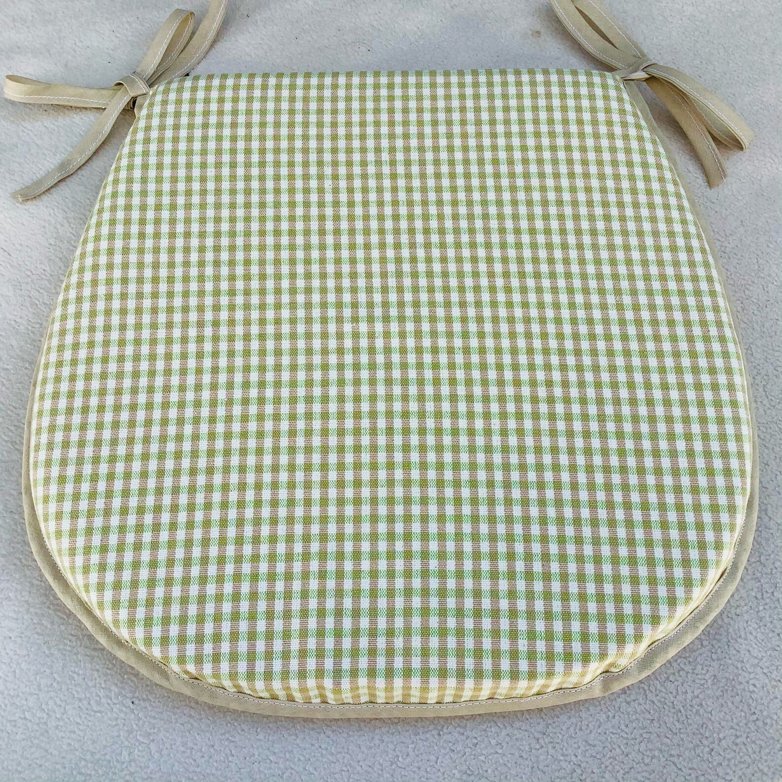 Henley Lime Green Small Gingham Check Chair Seat Pads To Etsy