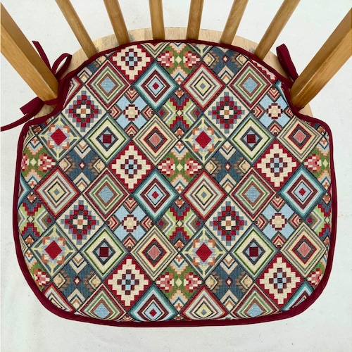 Autumn hawthorn Leaf Spindle Back Shape Chair Seat Pads to Etsy UK