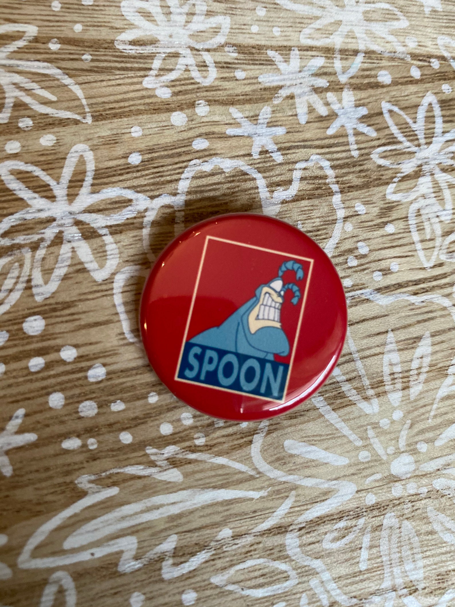 The Tick SPOON 1.25 Pinback Button 90s Nostalgia Cartoon Etsy