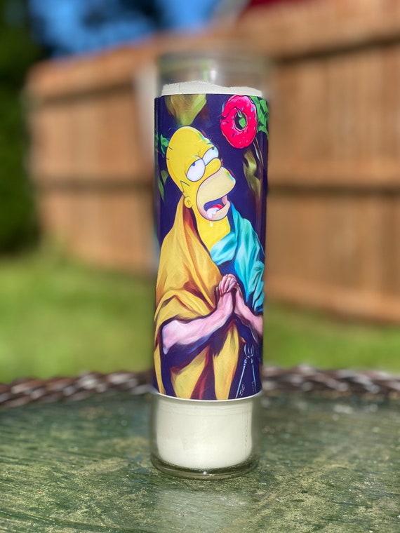 St Homer Simpson Saint Candle Funny Home Decor Tv Show Etsy