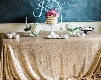 Light Champagne Sequin Tablecloth, Glitz Light Champagne Tablecloth, Light Champagne Sequin Linen, Wedding, Engagement, Bridal Shower