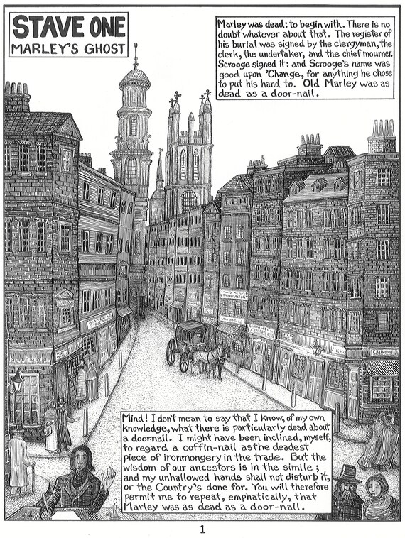 A Christmas Carol Graphic Novel Etsy