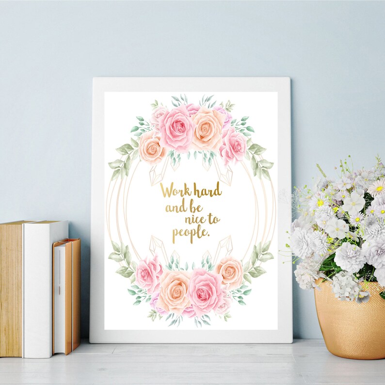 Office Decor Pink Office Desk Accessories Gold Office Decor - Etsy