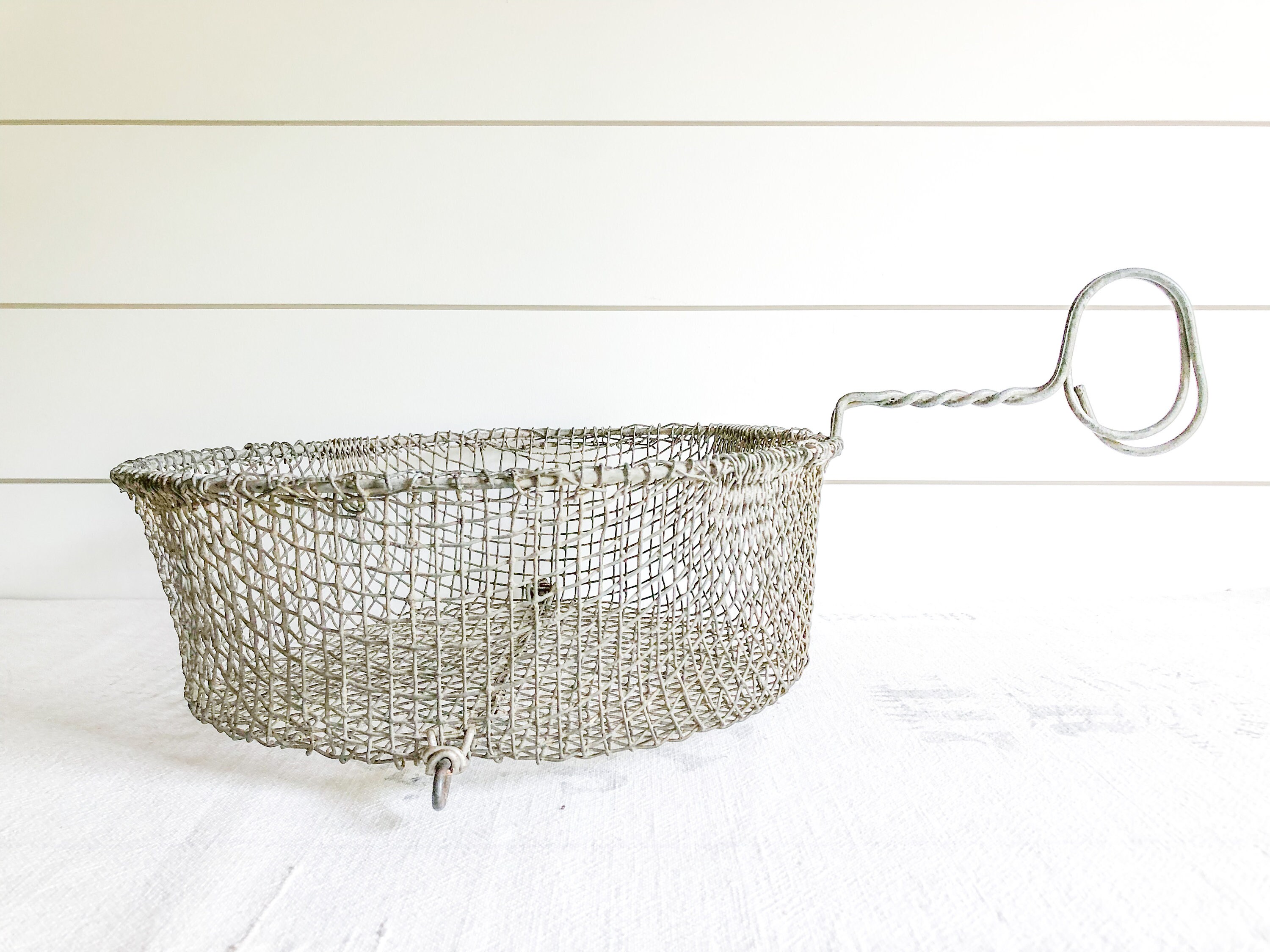 Vintage Wire Clam Basket Metal Shellfish Basket W/ Handle - Etsy