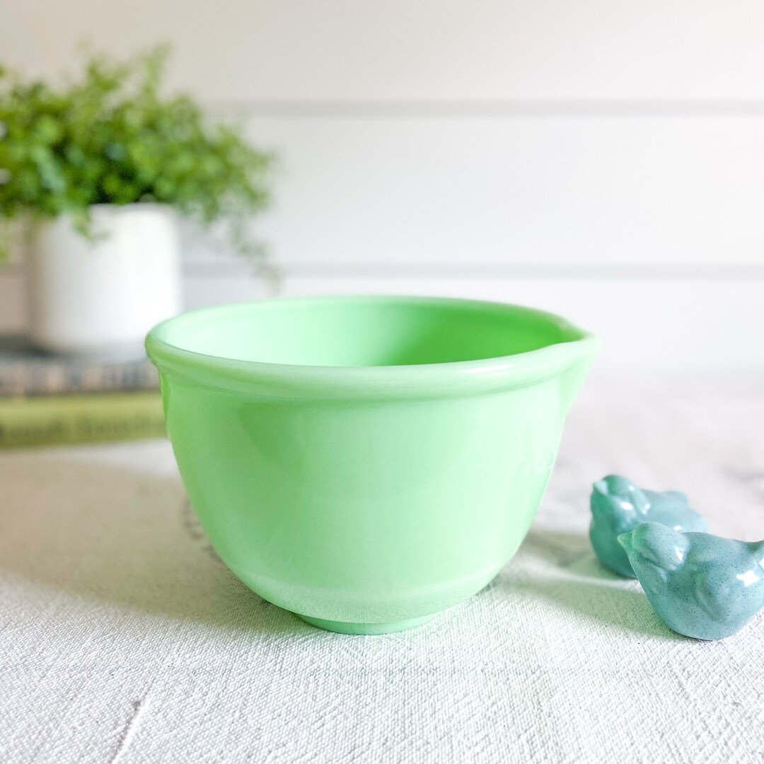 Vintage Sunbeam Mixmaster Jadeite Mixing Bowl W/pour Spout Jadite Green