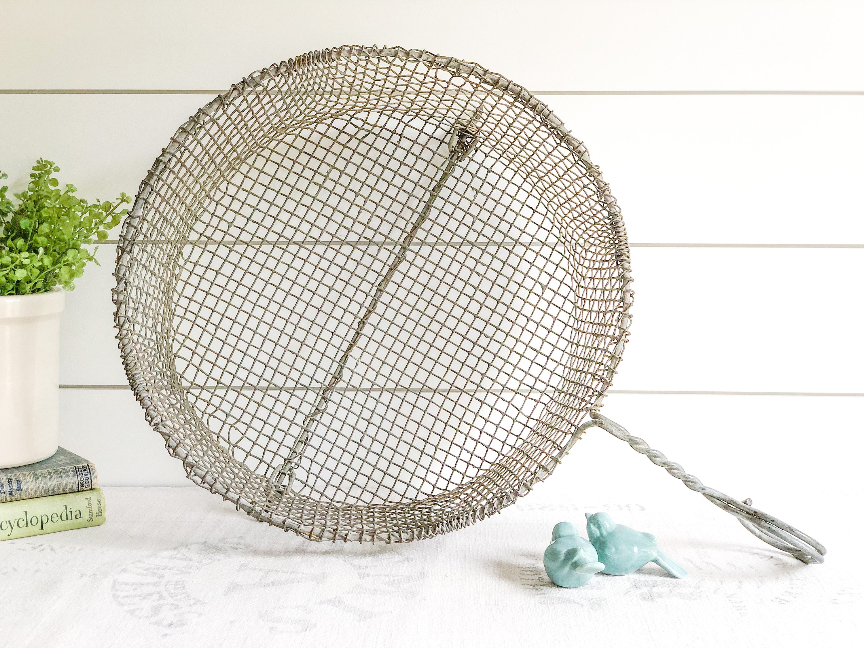 Vintage Wire Clam Basket Metal Shellfish Basket W/ Handle - Etsy