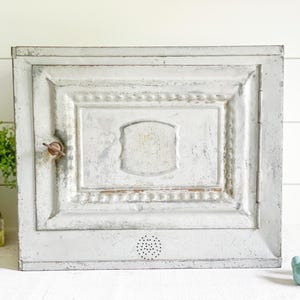 Vintage Bread Safe, Pie Safe; Galvanized Cake, Bread Tin; Metal Cake, Bread, Pie Box; Rustic Farmhouse Kitchen Cabinet; Baked Goods Storage