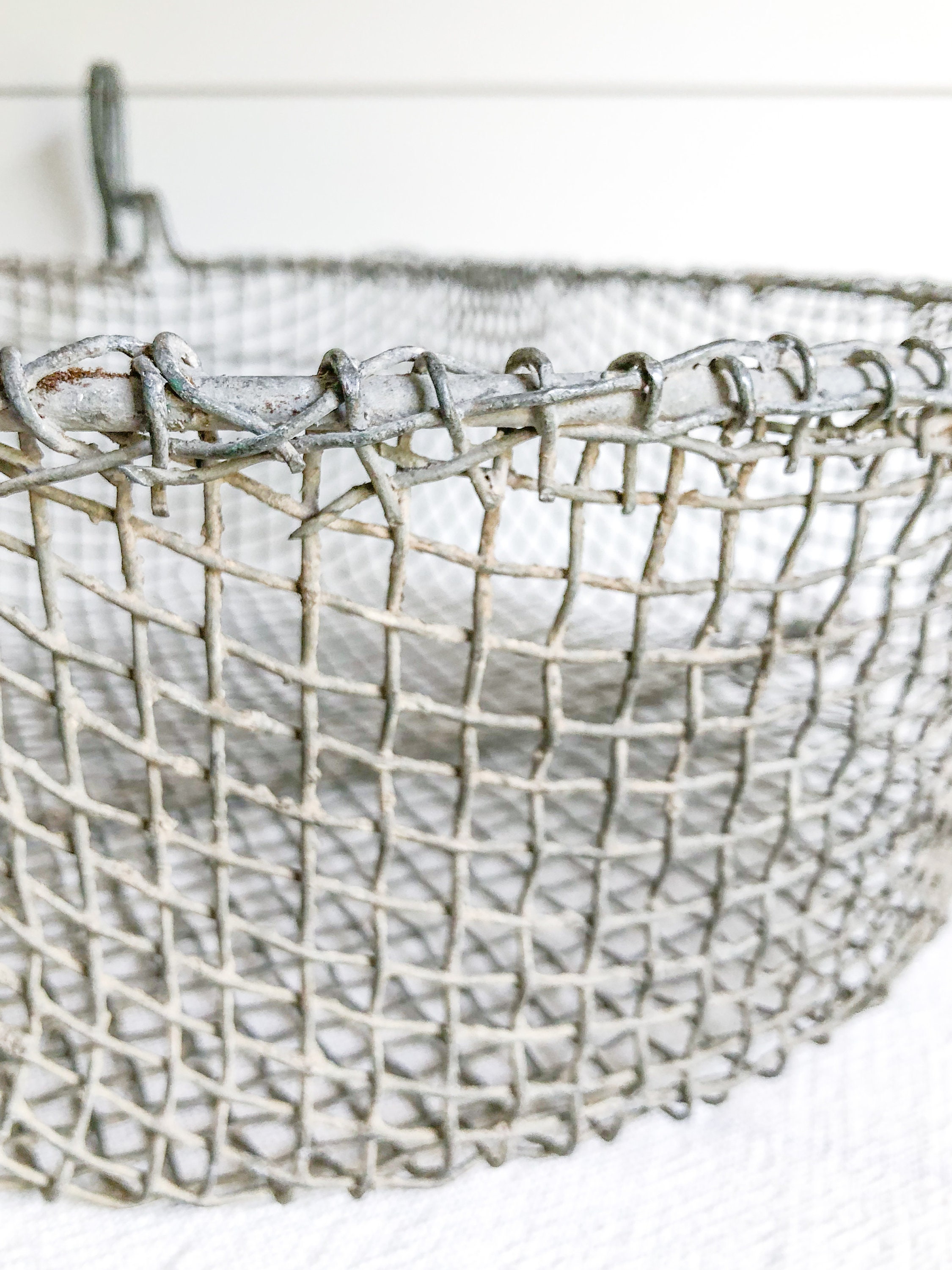 Vintage Wire Clam Basket Metal Shellfish Basket W/ Handle - Etsy