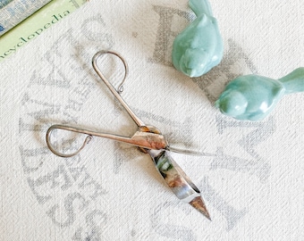 Antique Silverplate Candle Snuffer; Silver Plated Flame Snuffing Scissors; English Candle Extinguisher; Victorian Candle Accessory, Decor