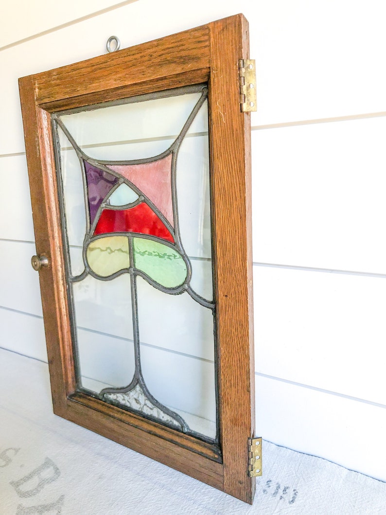 Set of Antique Stained Glass Doors Stained Glass Etsy