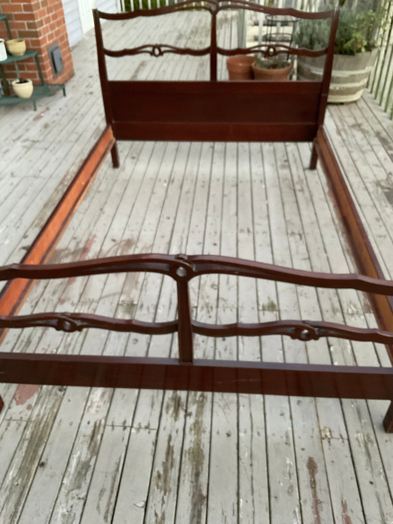 Vintage Mid Century Modern Full Size Bed Frame Etsy