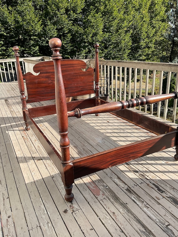 Antique bed frames full size deals
